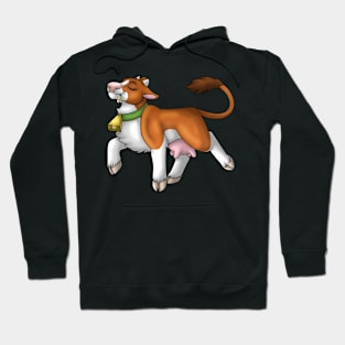 Happy Moo: Blaze Orange Hoodie